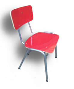 Silla normada N5 - formalita roja - estructura gris mercurio